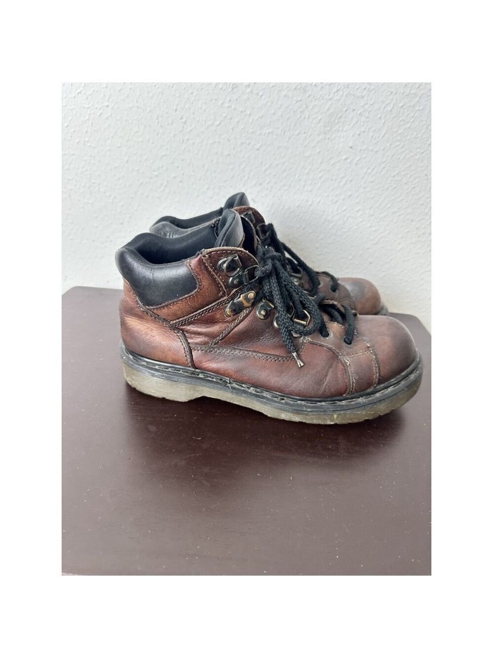 Dr Martens Mens US 7 UK 5 Boots 8699 Ankle Brown Leather Chunky Vintage England